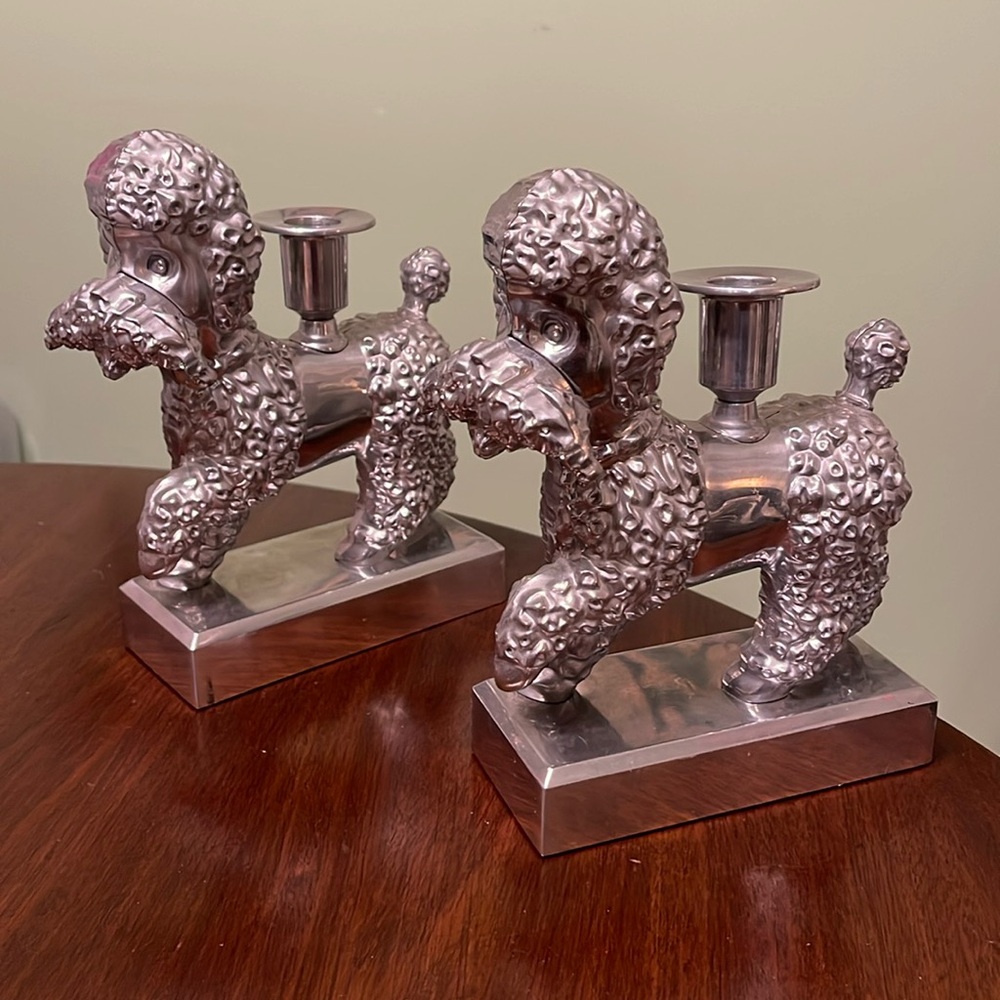 Ikea Foremal 2018 Per B Sundberg Metal Poodle Dog Candle Holders Set of 2